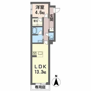 シャーメゾン萱町【102号室】の間取り