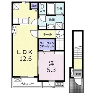 プラシード ヴィラM B【201号室】の間取り