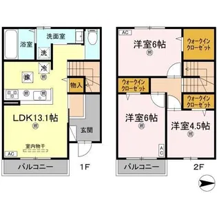 ヴィラ アフェール【103号室】の間取り