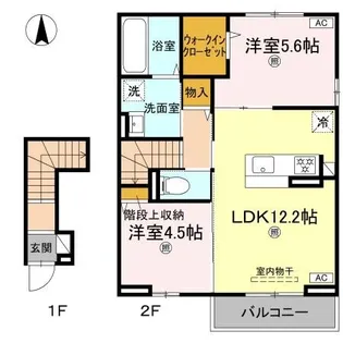 エクシア【202号室】の間取り