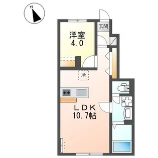 アジュール【102号室】の間取り