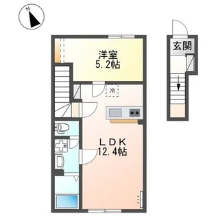 アジュール【201号室】の間取り