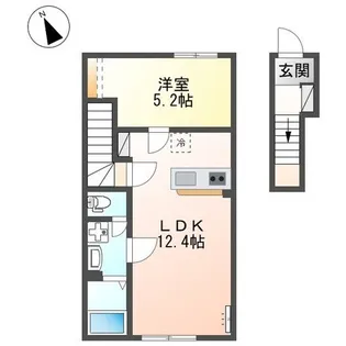 アジュール【203号室】の間取り