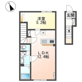 アジュール【206号室】の間取り