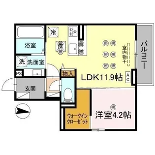 クランツ泉町【101号室】の間取り