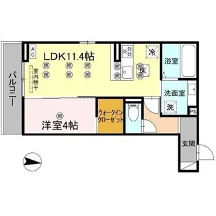 クランツ泉町【103号室】の間取り