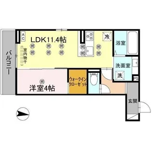 クランツ泉町【203号室】の間取り