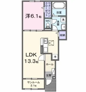 アルバ B【102号室】の間取り