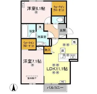 アヴェニュー ルポ【103号室】の間取り
