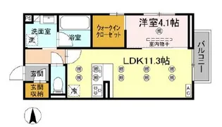 アヴェニュー ルポ【201号室】の間取り