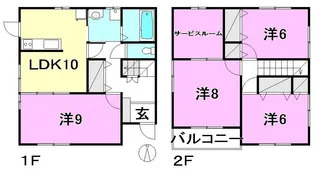 愛媛県松山市上市2丁目4−46【一戸建】の間取り