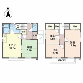 愛媛県松山市北斎院町667−4【一戸建】の間取り