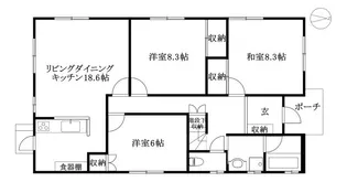 愛媛県松山市樽味4丁目15−19【一戸建】の間取り