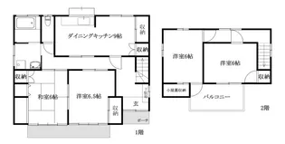 愛媛県松山市古川南2丁目6−5【一戸建】の間取り