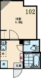 8036−プルメリア練馬【102号室】の間取り