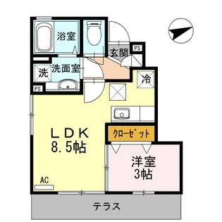D003−グレイス八千代【1階】の間取り