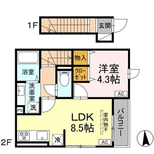 D029−グラナーデ大和町【2階】の間取り
