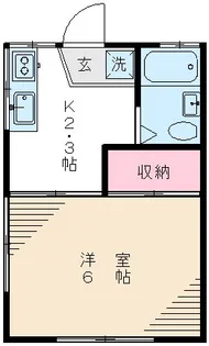 5131−サンライズ塙【101号室】の間取り