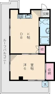 4059−マンションカメイヤ【402号室】の間取り