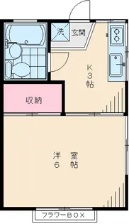 5131−サンライズ塙【105号室】の間取り