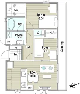 CLIVIA八幡【4階】の間取り