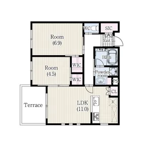 TERRACE CLIVIA 市川中央【303号室】の間取り