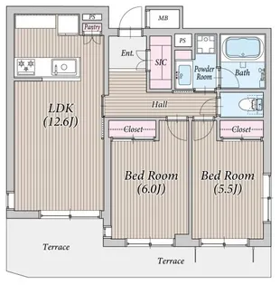 CLIVIA市川真間【1階】の間取り
