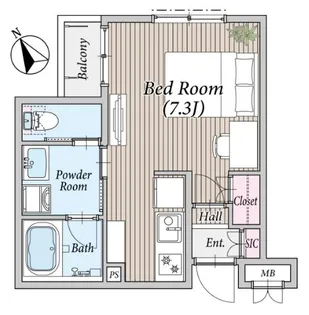 TERRACE CLIVIA 南八幡【204号室】の間取り