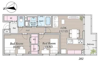 CLIVIA東菅野【302号室】の間取り
