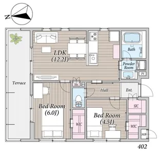 CLIVIA東菅野1丁目【403号室】の間取り