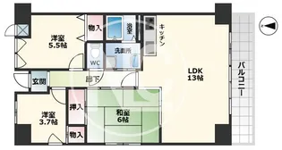 メディシオン鶴見【4階】の間取り