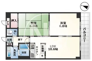 ラ・フェスタ豊中【103号室】の間取り