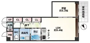 豊中ガーデンズコート【305号室】の間取り