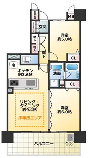 ポレスター城東深江橋【2階】の間取り