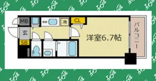 プレサンス鶴舞公園セラヴィ【8階】の間取り