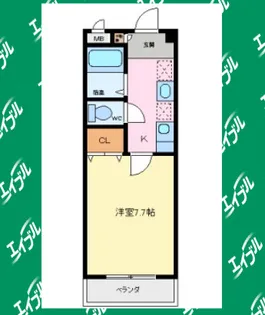 1Kの間取り画像