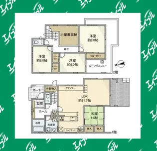 愛知県知多市新舞子【一戸建】の間取り