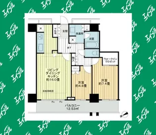 ヴィークタワー名古屋東別院【14階】の間取り