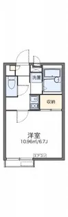 レオパレス長池【203号室】の間取り