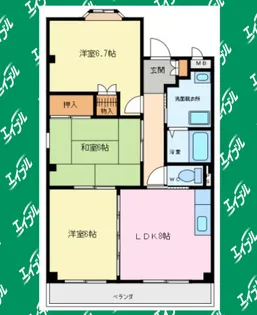 クレール.A【2階】の間取り