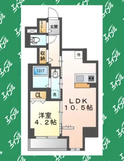 THE BLOSSOM 新栄【5階】の間取り