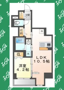 THE BLOSSOM 新栄【6階】の間取り