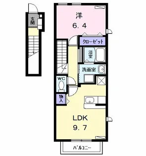 ティーズハウス【2階】の間取り