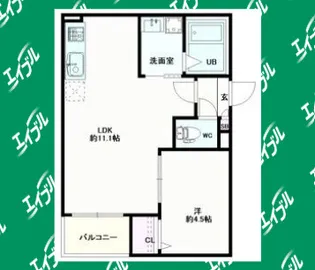 Jack takayokosukaⅠ【1階】の間取り