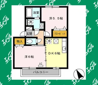 レザン長根 A【103号室】の間取り