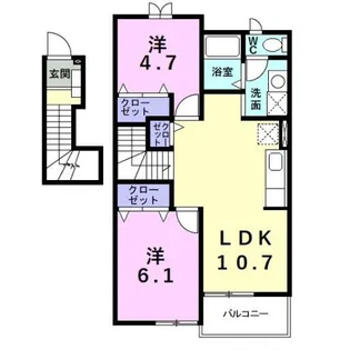 プリオ−ル【2階】の間取り
