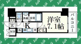 プレサンス久屋大通公園セラフィ【14階】の間取り