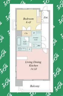 レジディア久屋大通Ⅱ【6階】の間取り