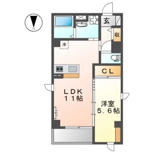 センチュリーハイツ金城【2階】の間取り