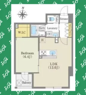 1LDKの間取り画像